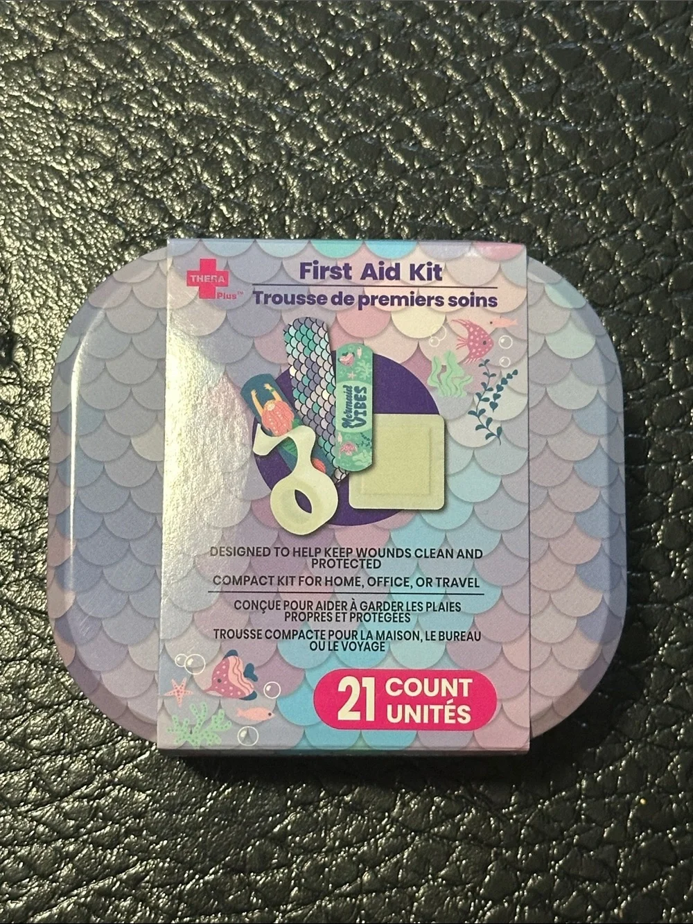 First Aid Kit - Pastel Mermaid Design - 21 Count